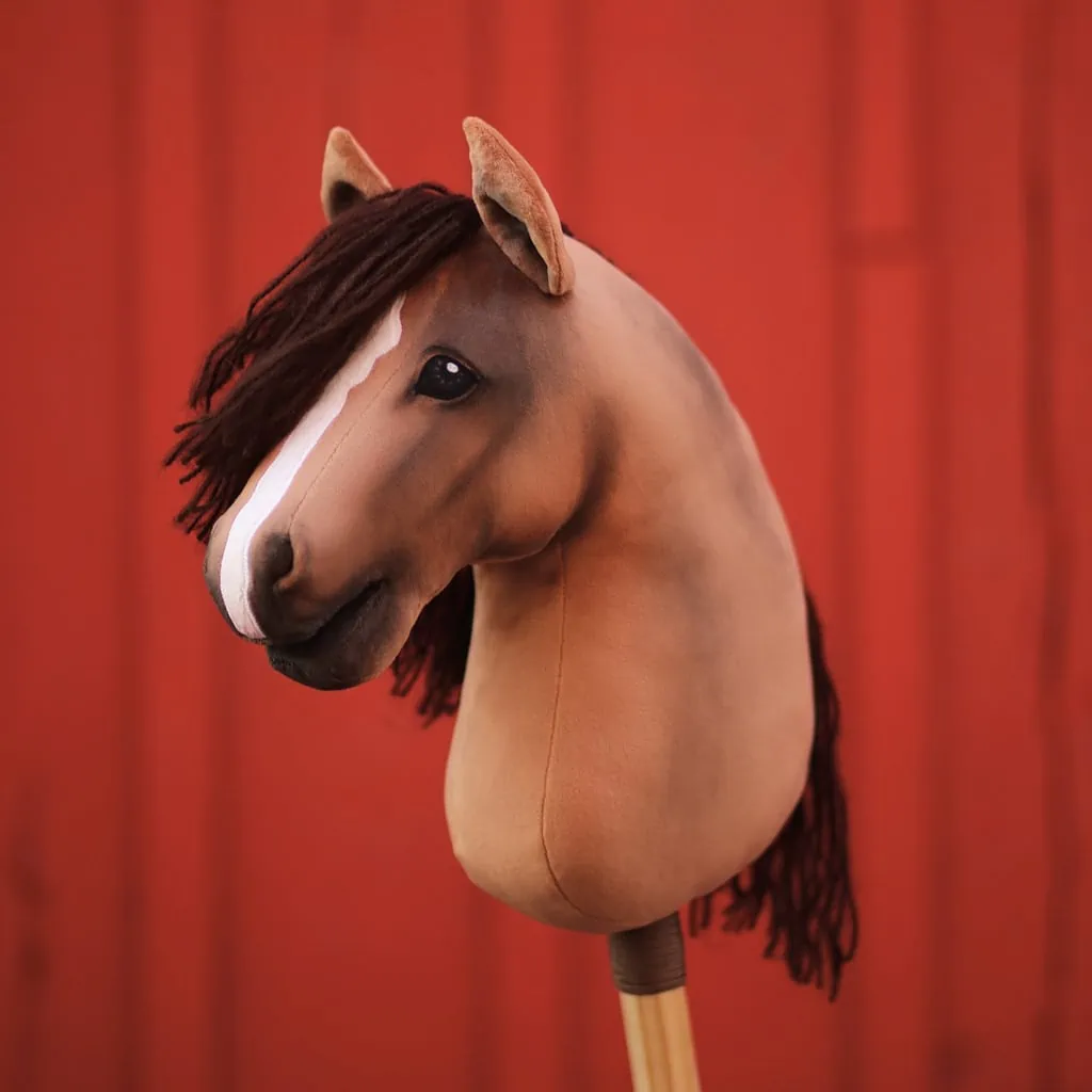 Dapple Gray Hobby horse Stick horse for children Horse toy on stick